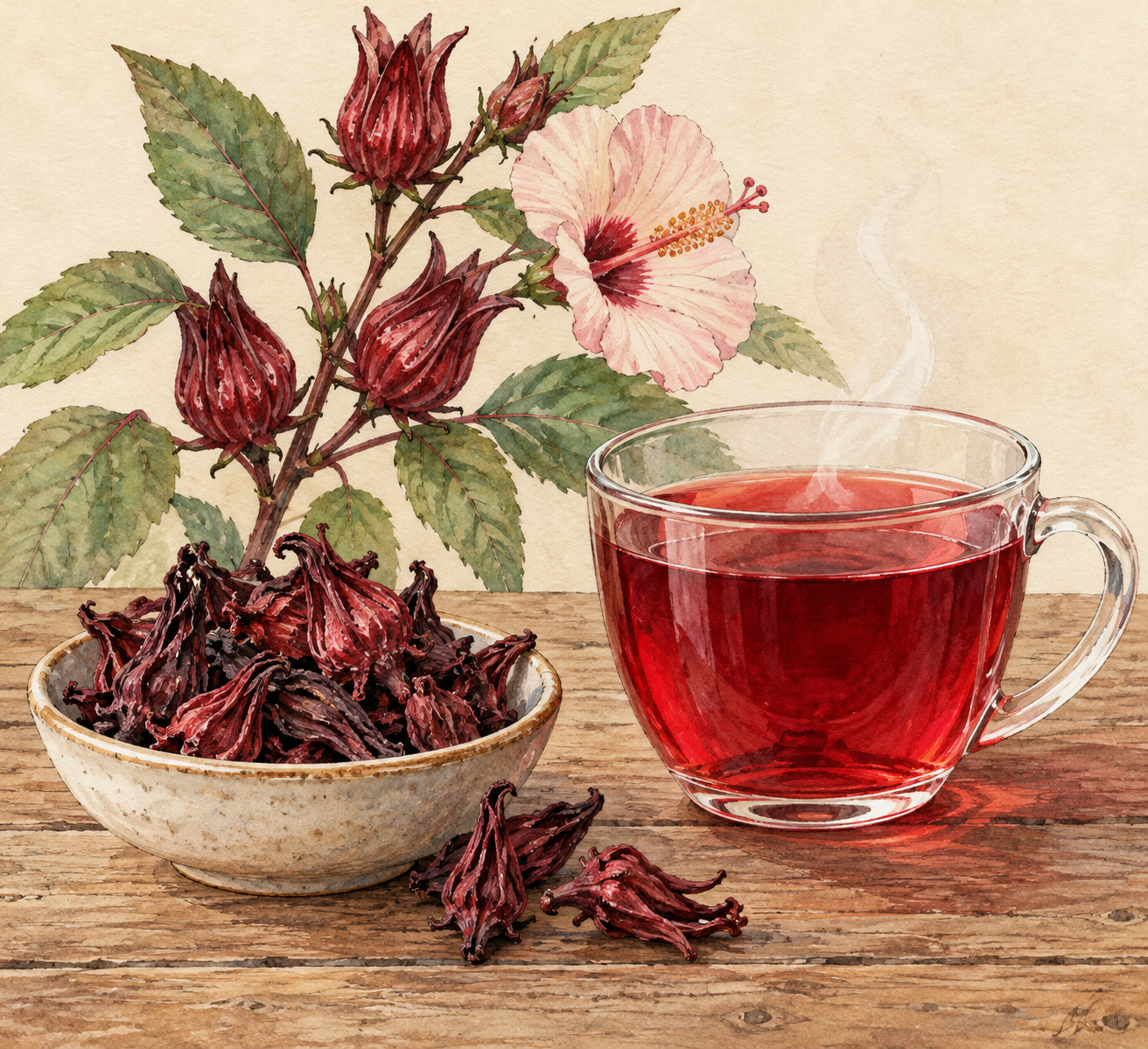 Roselle (hibiscus): Roselle tea