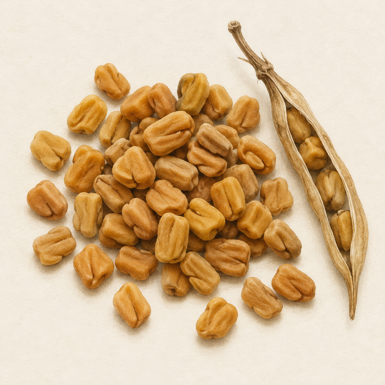 Fenugreek: Seed close-up