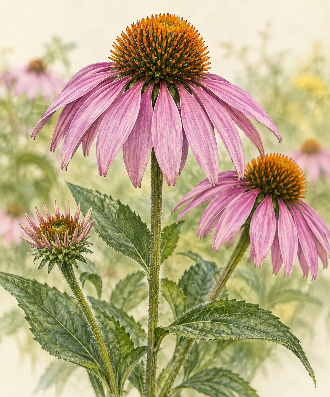 Purple coneflower: Flowering medicinal tops