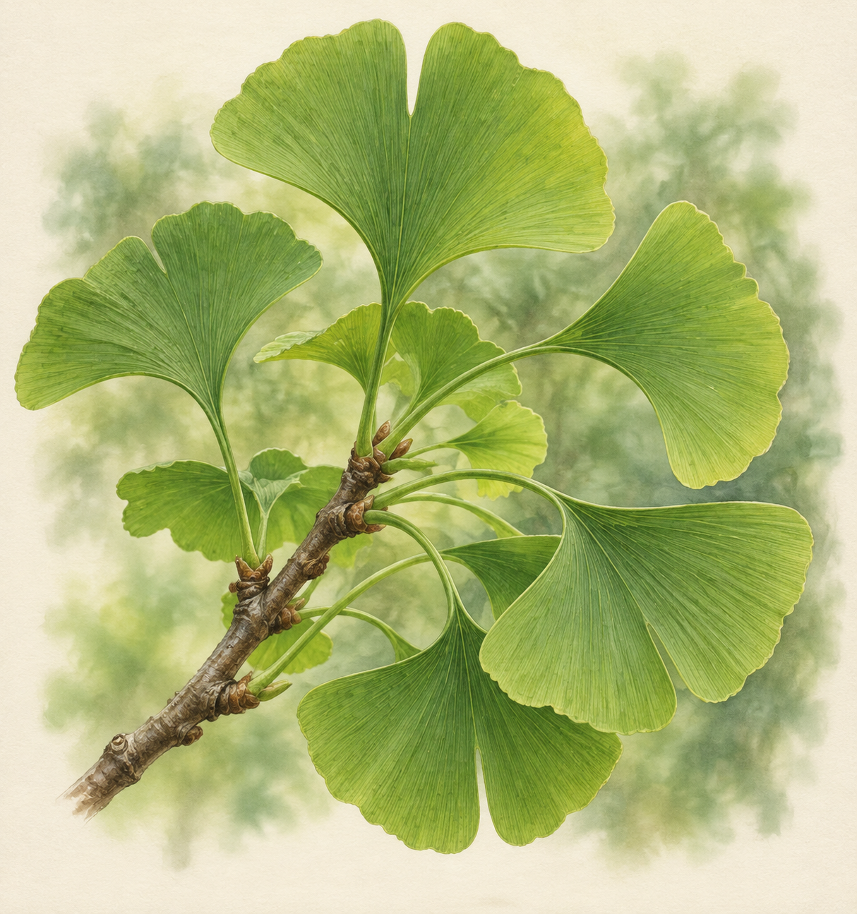 Ginkgo: Leaf close-up