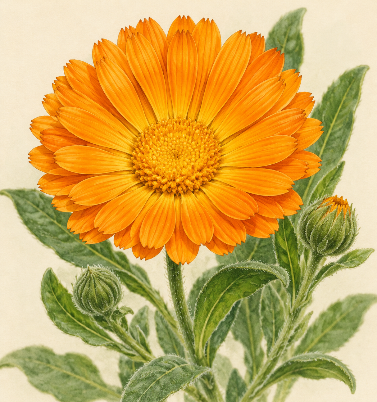 Calendula (pot marigold): Flower close-up